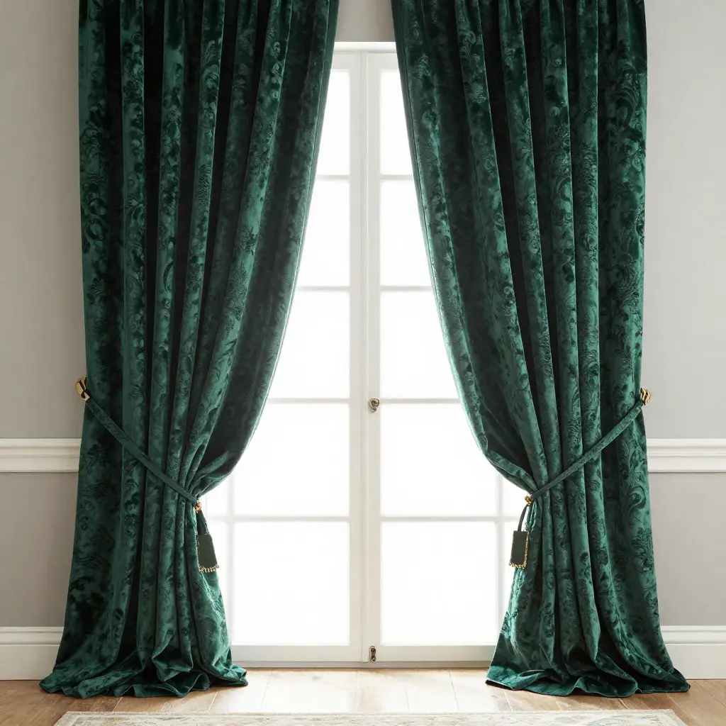 Luxury velvet drapes
